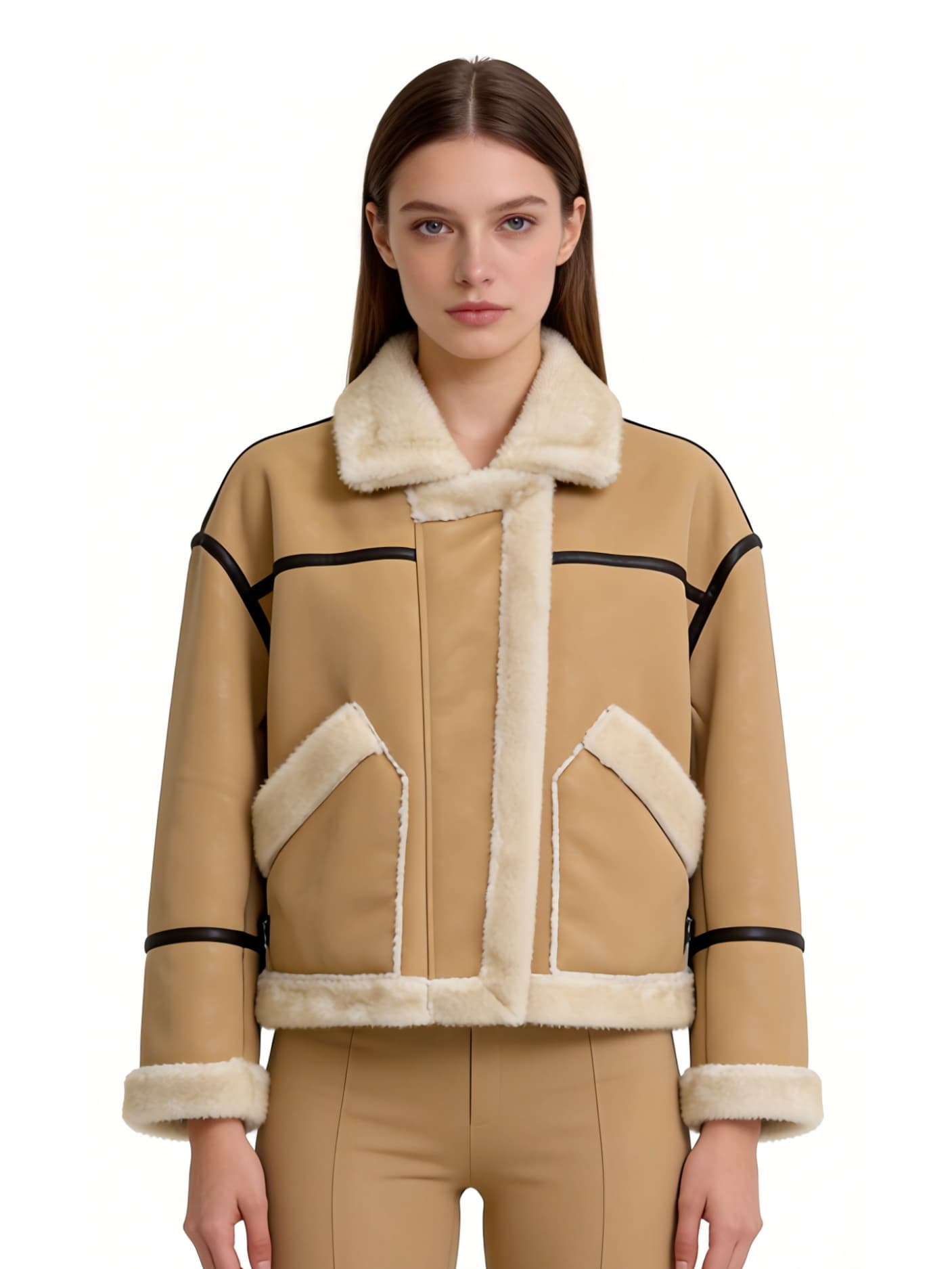 Tan Shearling Coat