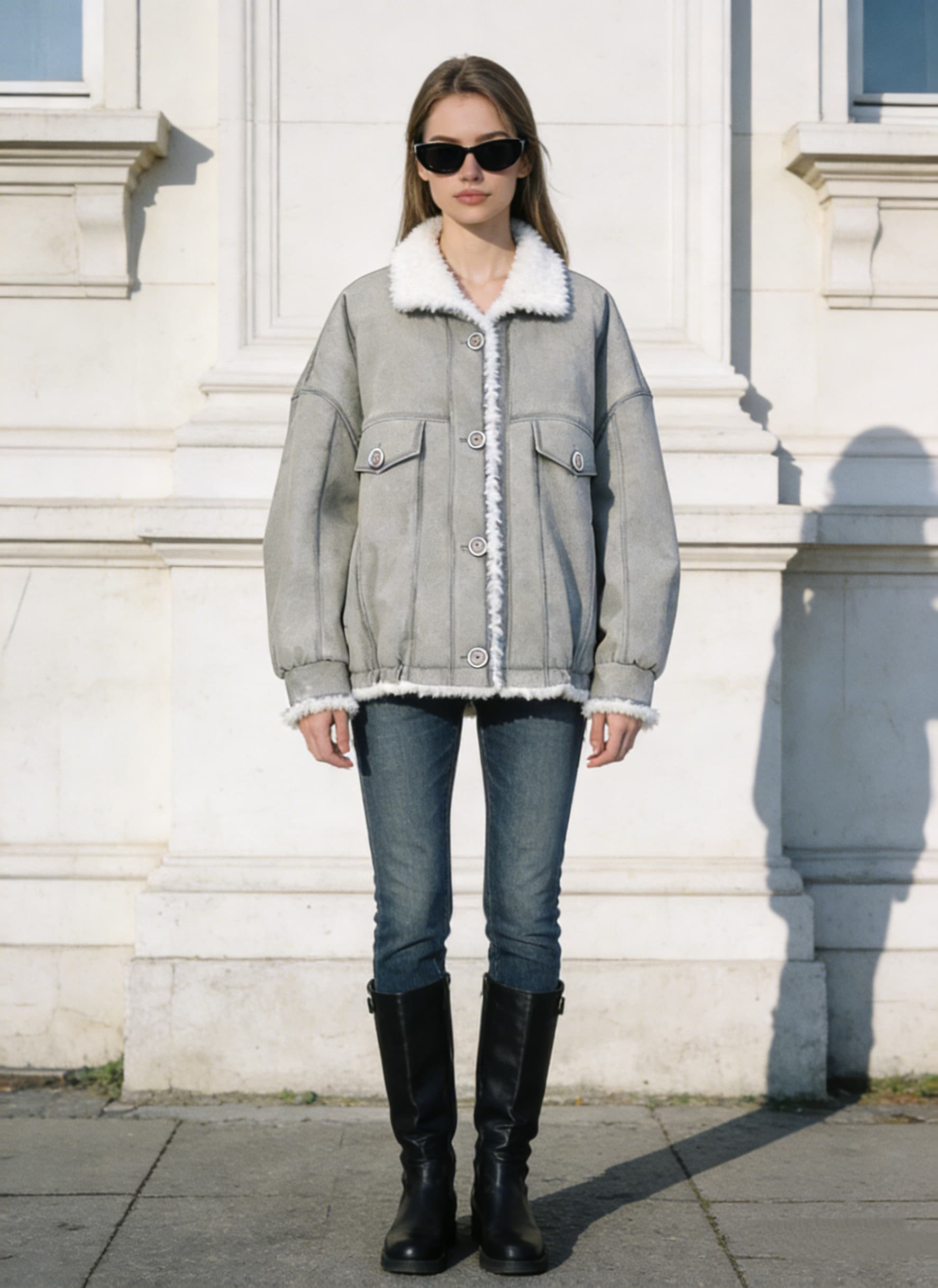 Denim Reversible Coat JC2309