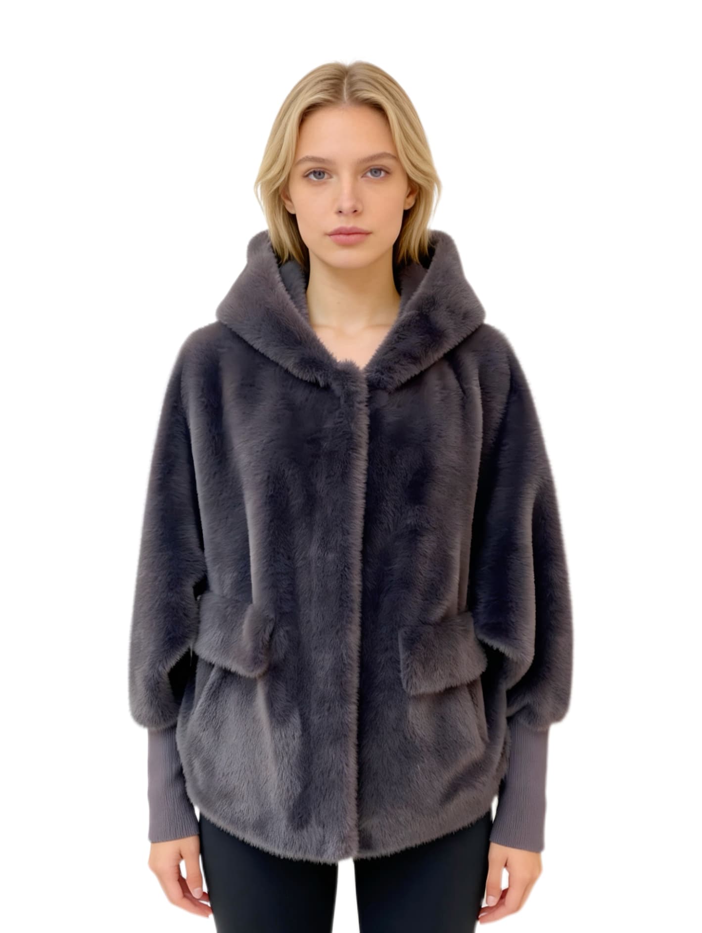 Iron Gray Fur Jacket JCD36